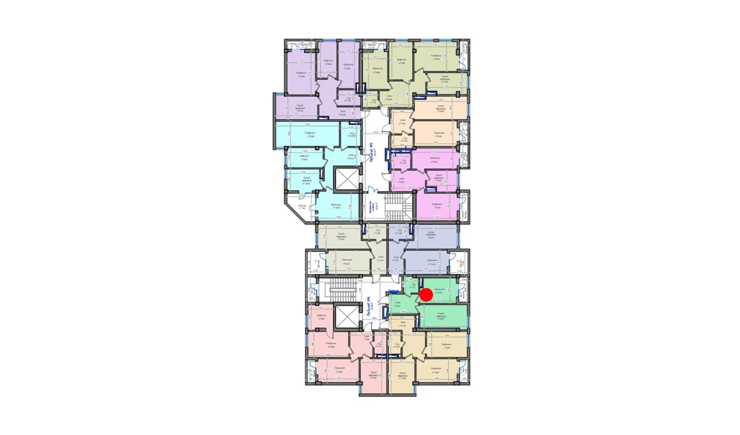 1-xonali xonadon 46.7 m²  3/13 qavat | ORZU SAROYI Turar-joy majmuasi