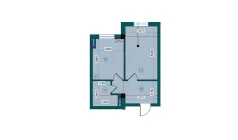 1-комн. квартира 41.8 м²  1/7 этаж | Жилой комплекс Bristol