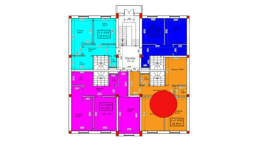 2-комнатная квартира 132.32 м²  1/4 этаж | Жилой комплекс SABZAVOT CITY