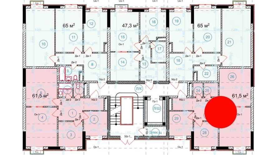 3-xonali xonadon 61.5 m²  5/9 qavat | Uchtepa Avenue Turar-joy majmuasi