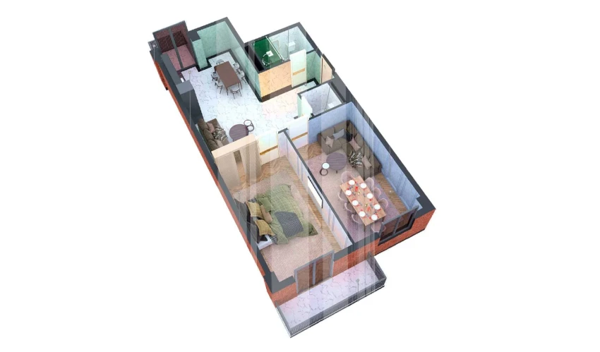 2-xonali xonadon 137.07 m²  1/7 qavat | O'ZBEGIM Turar-joy majmuasi