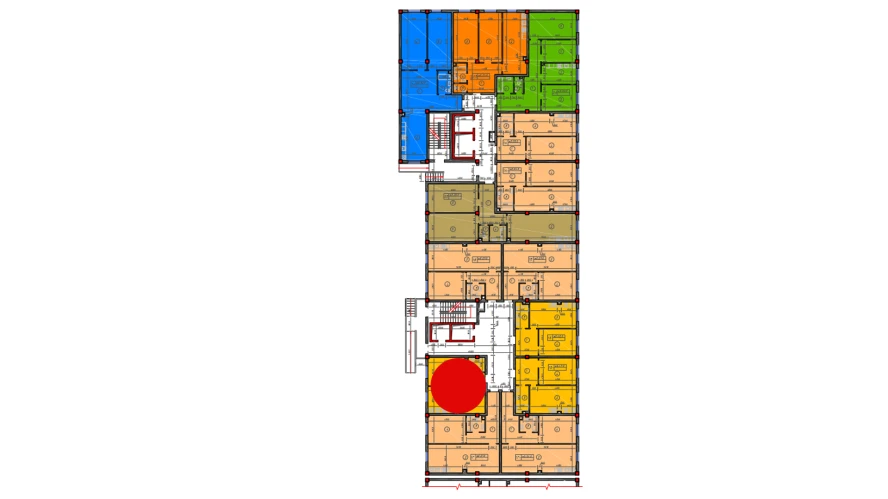 1-xonali xonadon 48 m²  2/12 qavat | Sokin hayot Turar-joy majmuasi