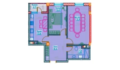 2-комн. квартира 69.18 м²  11/13 этаж | Жилой комплекс Al-Qasr