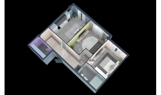 2-xonali xonadon 77 m²  9/9 qavat | YANGI AVLOD Turar-joy majmuasi