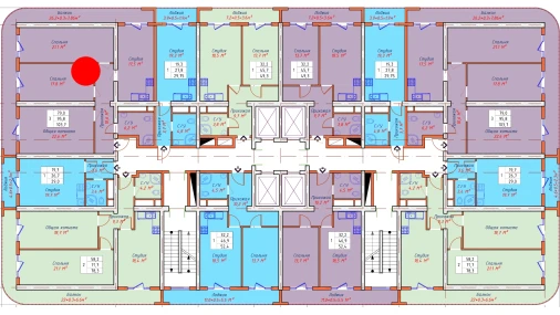 3-комнатная квартира 103.7 м²  6/22 этаж | Жилой комплекс TXT Tower