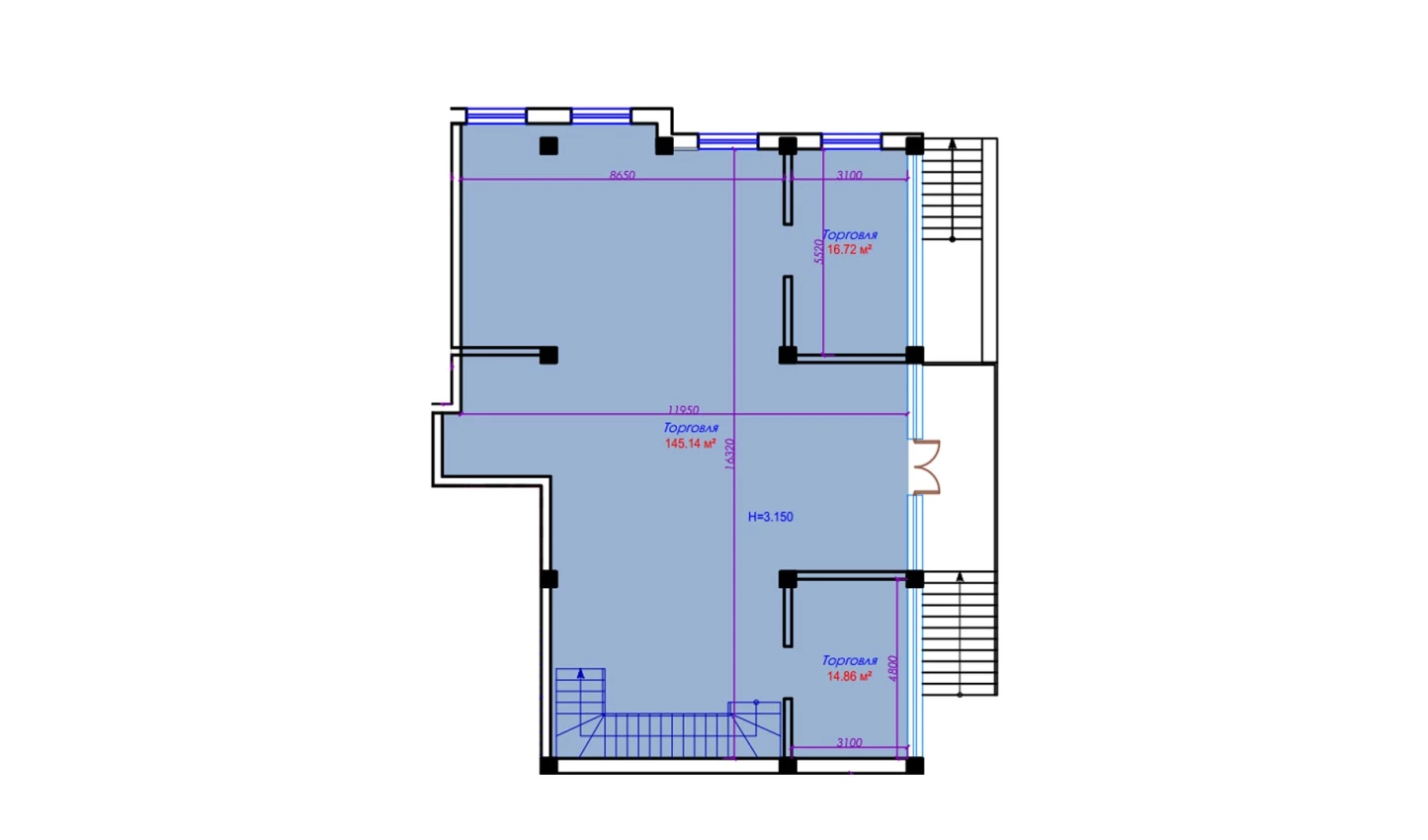 1-комн. квартира 176.72 м²  1/10 этаж | Жилой комплекс Ko'kcha-Oqtepa