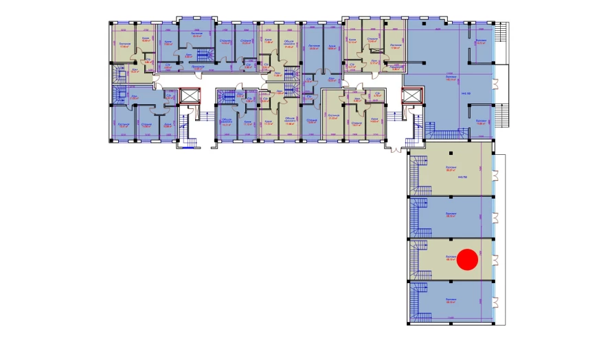 1-комн. квартира 68.1 м²  1/10 этаж | Жилой комплекс Ko'kcha Oqtepa