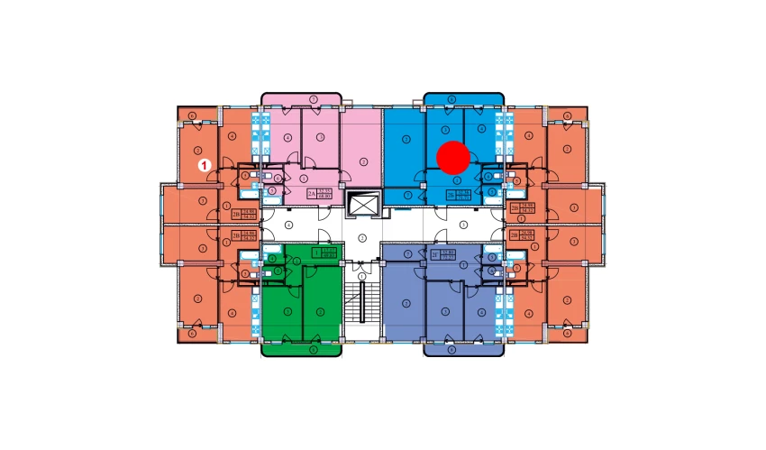 2-xonali xonadon 71.71 m²  7/9 qavat | YANGI O'ZBEKISTON Turar-joy majmuasi