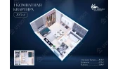 1-xonali xonadon 29.5 m² 2/10 qavat | ECO DREAM Turar-joy majmuasi 1-xonali xonadon 29.5 m² 2/10 qavat | ECO DREAM Turar-joy majmuasi