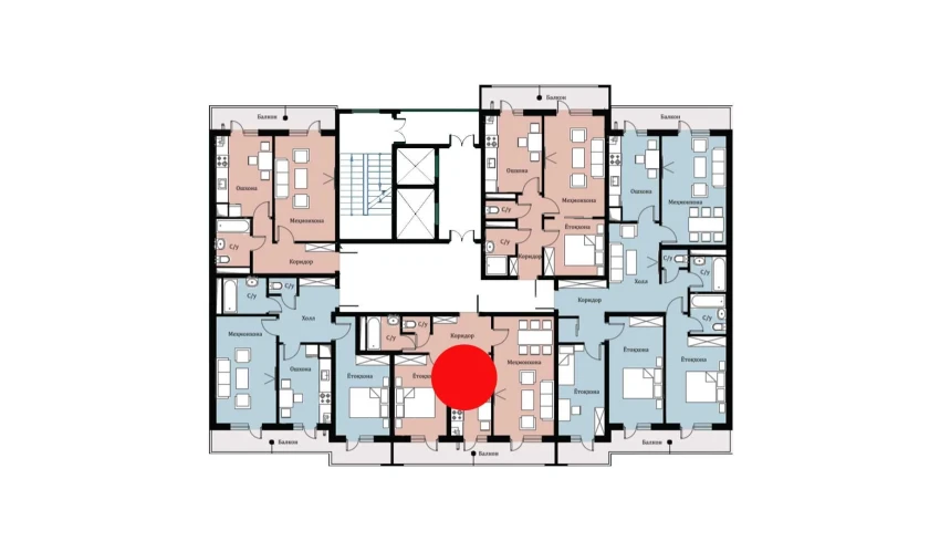 2-xonali xonadon 50.1 m²  1/16 qavat | SOKIN DIYOR Turar-joy majmuasi