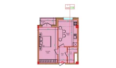 1-комн. квартира 41.88 м²  7/8 этаж | Жилой комплекс Markaz