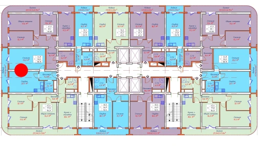 1-комнатная квартира 60.75 м²  9/22 этаж | Жилой комплекс TXT Tower