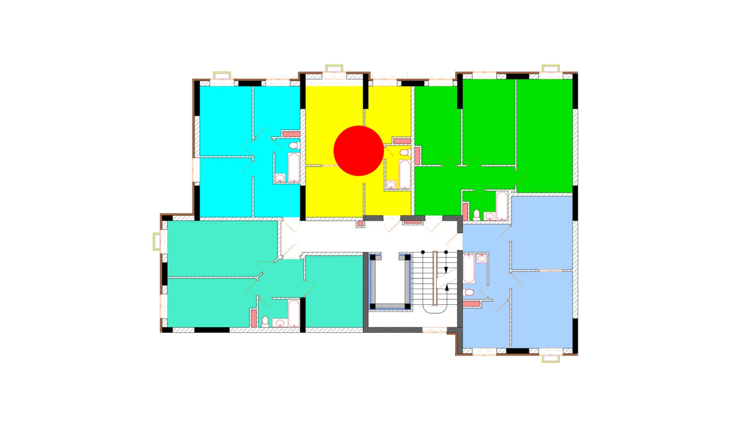 2-xonali xonadon 46.4 m²  8/9 qavat | Uchtepa Avenue Turar-joy majmuasi