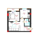 1-xonali xonadon 41 m²  11/12 qavat | CHINARA PARK Turar-joy majmuasi