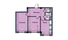 2-комн. квартира 61 м²  2/10 этаж | Жилой комплекс NUR BARAKA