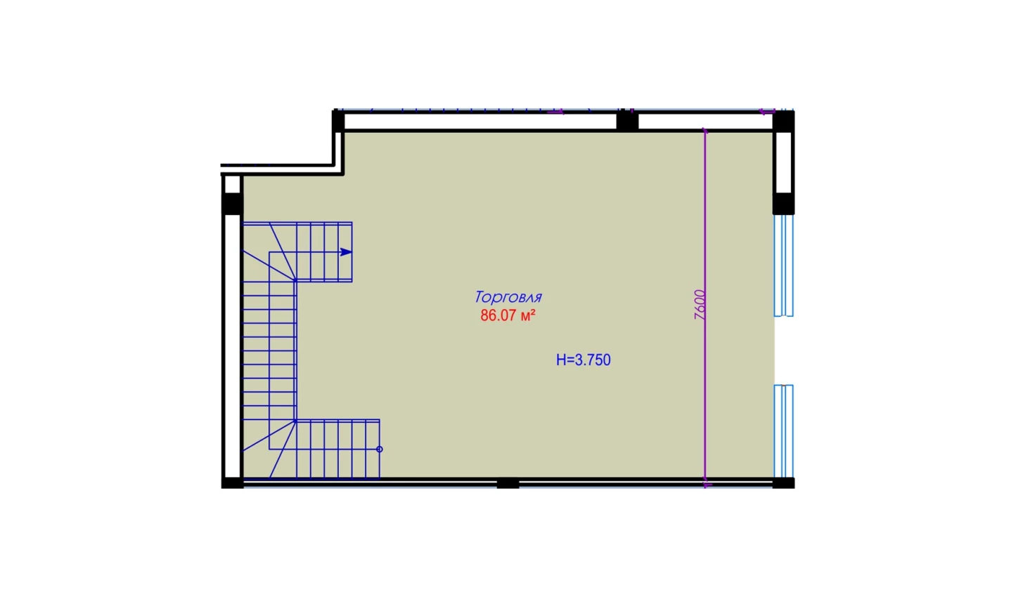 1-комн. квартира 86.07 м²  1/10 этаж | Жилой комплекс Ko'kcha-Oqtepa
