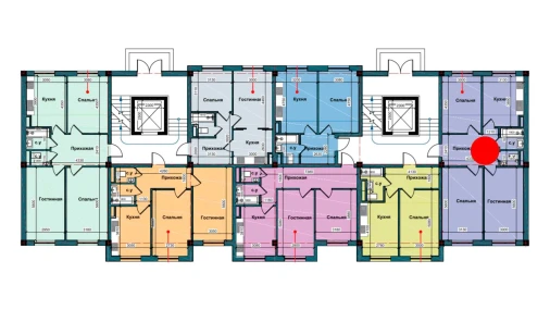3-комнатная квартира 78.6 м²  1/9 этаж | Жилой комплекс NUR BARAKA