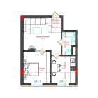 2-комн. квартира 47.5 м²  1/12 этаж | Жилой комплекс CHINARA PARK