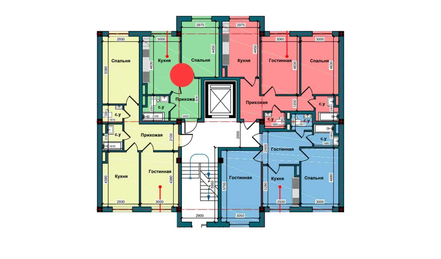 1-комн. квартира 39.4 м²  2/9 этаж | Жилой комплекс NUR BARAKA