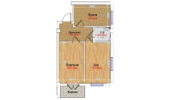 2-комн. квартира 45.4 м²  5/6 этаж | Жилой комплекс MBG