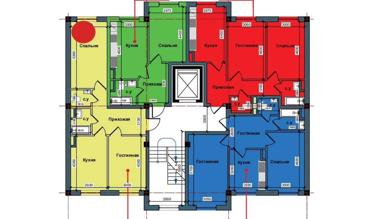 2-комн. квартира 60.3 м²  2/9 этаж | Жилой комплекс NUR BARAKA