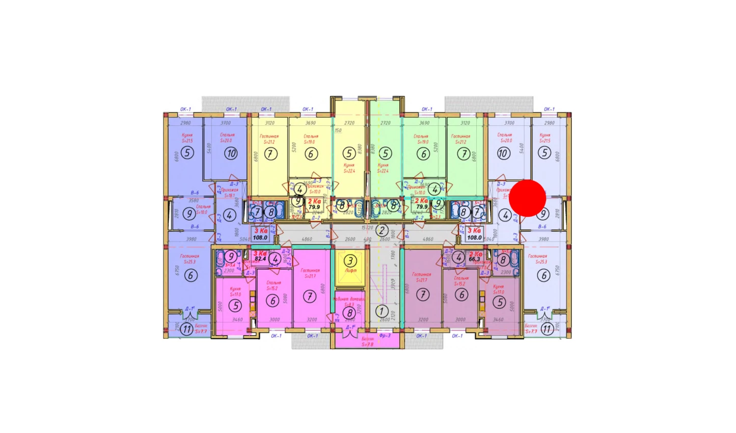 4-комн. квартира 114.4 м²  7/9 этаж | Жилой комплекс SAMARQAND CITY