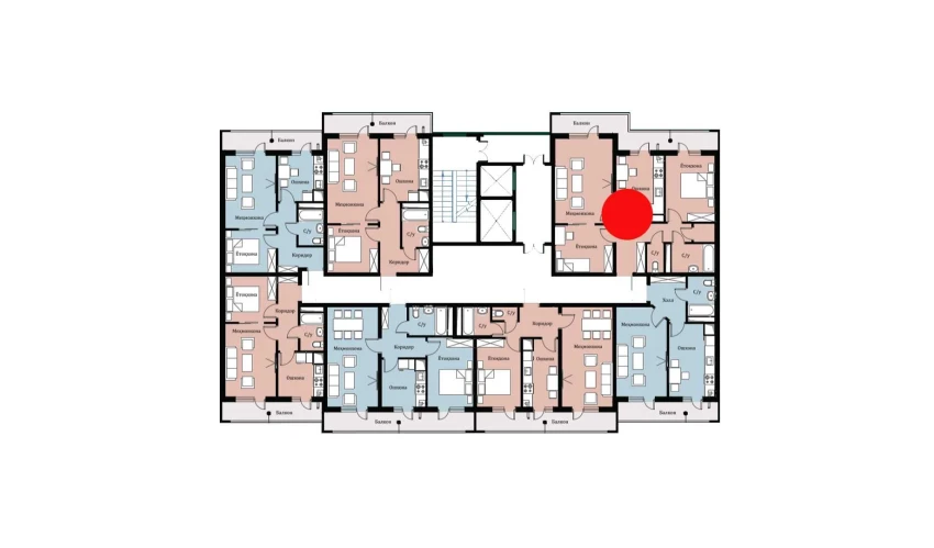 3-xonali xonadon 68.42 m²  12/16 qavat | SOKIN DIYOR Turar-joy majmuasi