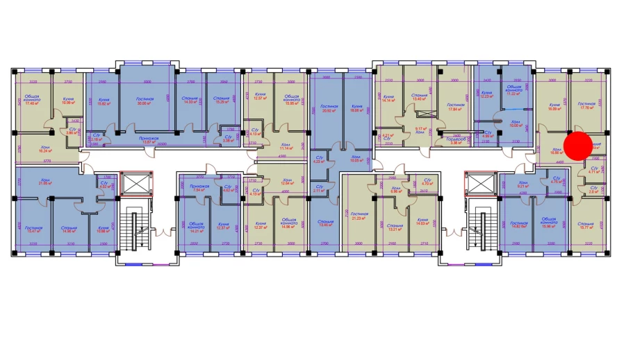 2-комн. квартира 76.56 м²  10/10 этаж | Жилой комплекс Ko'kcha-Oqtepa