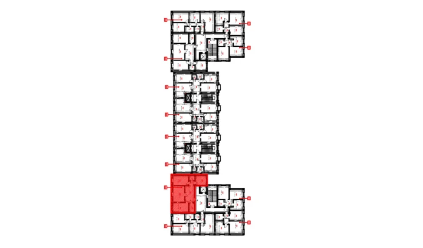 3-xonali xonadon 88.7 m²  9/9 qavat | FIDOKOR Turar-joy majmuasi