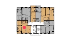 2-xonali xonadon 60.53 m²  6/10 qavat | YANGIOBOD RESIDENCE Turar-joy majmuasi
