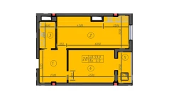 1-xonali xonadon 53 m²  7/12 qavat | Sokin hayot Turar-joy majmuasi