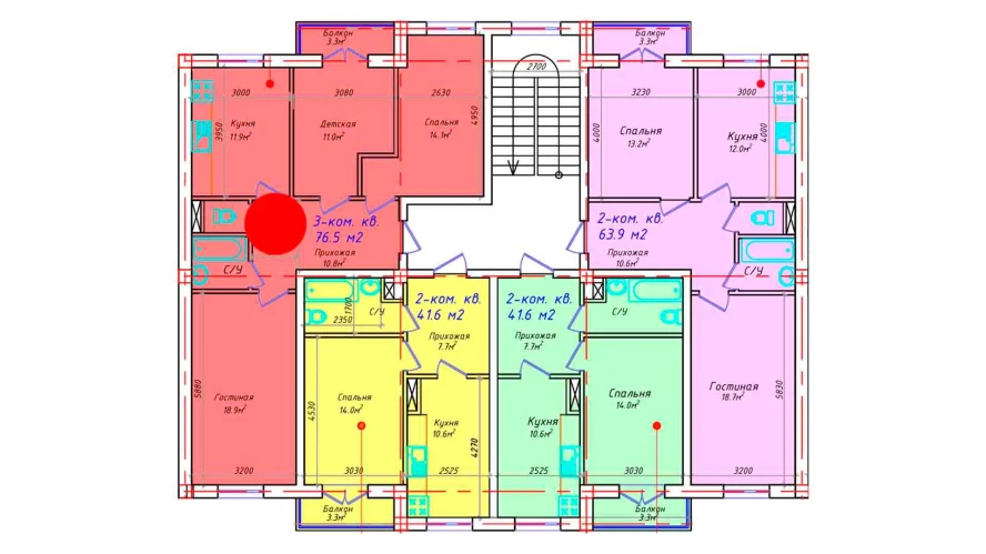 3-xonali xonadon 76.5 m² 5/5 qavat | CHIRCHIQ CITY Turar-joy majmuasi 3-xonali xonadon 76.5 m² 5/5 qavat | CHIRCHIQ CITY Turar-joy majmuasi