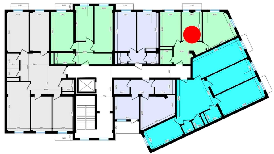 2-комн. квартира 57.9 м²  4/10 этаж | Жилой комплекс Ko'kcha-Oqtepa