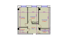 2-xonali xonadon 62.14 m²  10/10 qavat | Ko'kcha-Oqtepa Turar-joy majmuasi