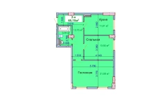 2-xonali xonadon 65.1 m² 1/9 qavat | SHAYX-UL OLAM Turar-joy majmuasi 2-xonali xonadon 65.1 m² 1/9 qavat | SHAYX-UL OLAM Turar-joy majmuasi