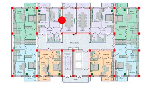 2-комнатная квартира 72.28 м²  10/12 этаж | Жилой комплекс SERGELI CITY