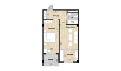 2-комн. квартира 47.8 м²  3/7 этаж | Жилой комплекс Bochka Resort