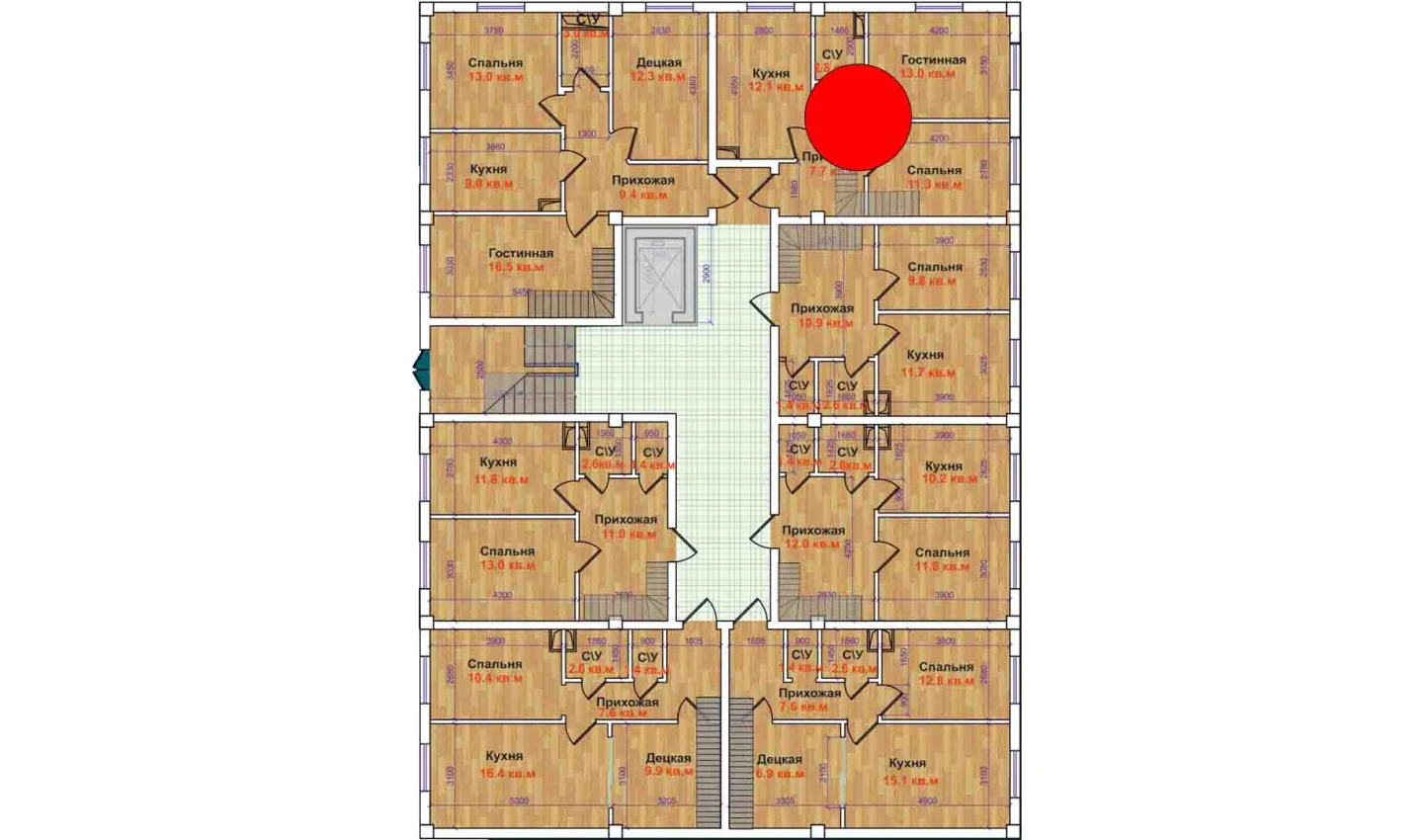 2-комн. квартира 93.8 м²  1/9 этаж | Жилой комплекс MBG