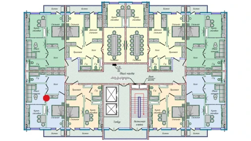 2-xonali xonadon 54.7 m²  12/16 qavat | EKO PARK Turar-joy majmuasi