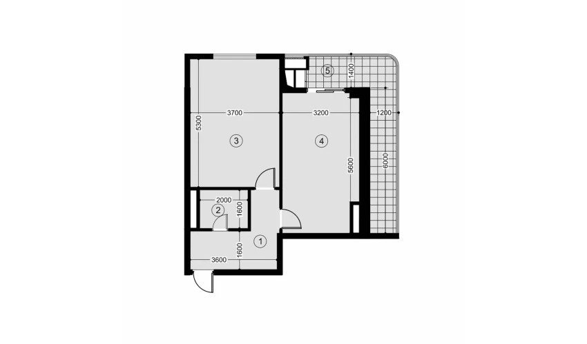 2-комнатная квартира 58.1 м²  7/12 этаж | Жилой комплекс NAVRUZ GROUP