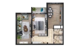 2-комн. квартира 57.8 м²  15/16 этаж | Жилой комплекс TRINITY