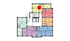 2-xonali xonadon 56.1 m²  1/10 qavat | NUR BARAKA Turar-joy majmuasi