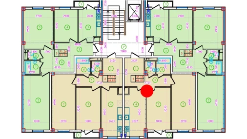 2-xonali xonadon 68.83 m²  6/9 qavat | Bog’zor Turar-joy majmuasi