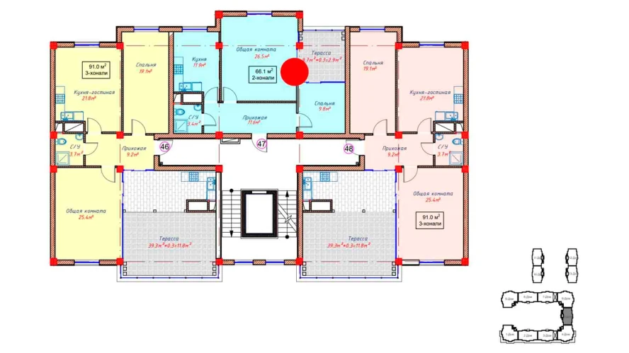 3-комн. квартира 66.1 м² 10/10 этаж | Жилой комплекс Orzular 3-комн. квартира 66.1 м² 10/10 этаж | Жилой комплекс Orzular
