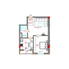 2-xonali xonadon 47.5 m²  10/12 qavat | CHINARA PARK Turar-joy majmuasi