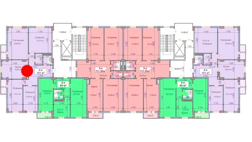 4-xonali xonadon 121 m²  7/9 qavat | SHAYX-UL OLAM Turar-joy majmuasi