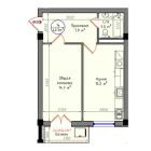 1-комн. квартира 42.5 м²  2/12 этаж | Жилой комплекс Zamin Jizzax