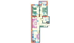3-комн. квартира 76.62 м²  9/13 этаж | Жилой комплекс Al-Qasr