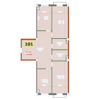 3-xonali xonadon 105.5 m²  4/9 qavat | YANGI AVLOD Turar-joy majmuasi