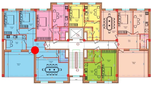 3-комнатная квартира 117.1 м²  8/8 этаж | Жилой комплекс Markaz
